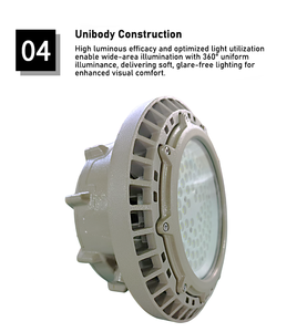 Luz LED à Prova de Explosão, Luz de Alta Potência 100W 150W 200W, à Prova de Explosão para Armazéns, Iluminação Marinha IP66 - Product Image 2