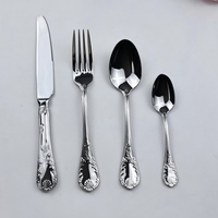 Ensemble de couverts en acier inoxydable de conception européenne pour mariage, Noël, Nouvel An, durable et compatible lave-vaisselle