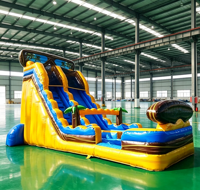 Toboggan aquatique gonflable en PVC à double voie, adapté aux enfants et aux adultes, disponible à la location, piscine, couleur et taille personnalisables, marque Dacheng