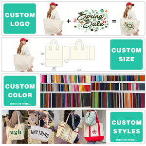 Bolsa de Lona Grande Personalizada al por Mayor, Bolso de Compras Reutilizable con Logotipo Impreso para el Uso Diario y Regalos Corporativos - Product Image 4