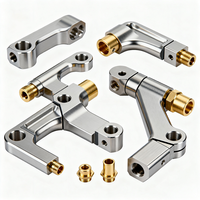 Bras de robot 5 axes en alliage d'aluminium usiné CNC pour applications industrielles de fraisage, perçage, brochage, électroérosion à fil et acier inoxydable