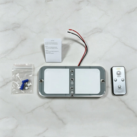 Plafonnier rectangulaire en acrylique Camvpervan, ultra-plat, tricolore, à intensité variable, pour intérieur de camping-car