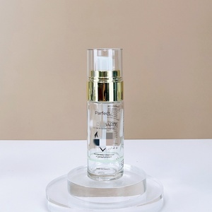 Wholesale Cosmetic Packaging 40ml 50ml 60ml Transparent Frosted <b>Empty</b> Serum Lotion Foundation Glass Bottle with Pump - Product Image 2