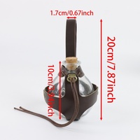 Porte-bouteille en cuir médiéval vintage pour foire de la Renaissance, LARP et cosplay, flacon à potion
