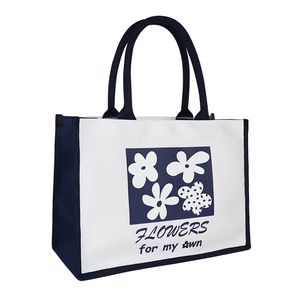 Bolsa de Compras Personalizada al por Mayor, Bolsa de Yute Natural Ecológica Grande con Impresión Personalizada, Bolsa de Playa - Product Image 5