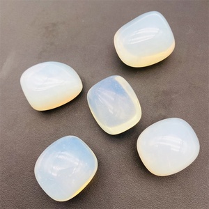 Toptan doğal beyaz kristal çakıl şifa Opal eskitme taş - Product Image 4