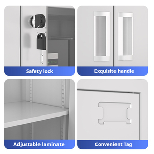 Tủ hồ sơ văn phòng thép Hiện Đại-lưu trữ chống cháy có thể khóa bền cho trường học & sử dụng thương mại - Product Image 2