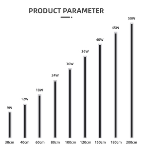 Đèn tường ngoài trời hiện đại IP65 tùy chỉnh nhà máy, đèn tường thanh dài ngoài trời, đèn tường LED dài màu trắng ấm, đèn gắn tường sân vườn - Product Image 3