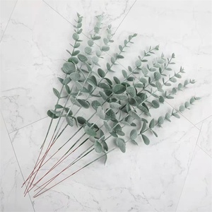 C-1050 Wholesale Silk Plant Stem <strong>Artificial</strong> Eucalyptus Leaves for Decoration - Product Image 4