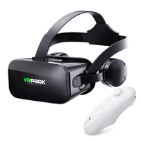 Lunettes VR VRPARK, casque de réalité virtuelle, boîte de jeux et de films panoramiques 3D, téléphone mobile intelligent V7, contrôleur V7, résine noire, 4,7-6,7 pouces