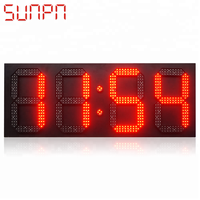 Layar LED 7 Segmen Digit GPS Luar Ruangan Khusus dengan Tahan Air IP65 dan Kontrol Jarak Jauh RF untuk Toko Ritel