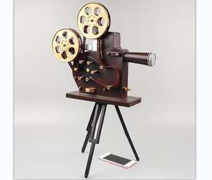हस्तनिर्मित धातु शिल्प रेट्रो विंटेज क्लासिक फोटो फ्रेम के लिए फिल्म प्रोजेक्टर <span class=keywords><strong>Bioscope</strong></span> मॉडल प्रोप उपहार घर सजावट आभूषण - Product Image 2