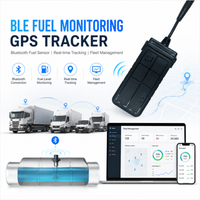 Rastreador GPS Bluetooth 4G para Monitoreo de Combustible de Flotas, Compatible con Sensor BLE, Pantalla de Litros, Alarma de Fugas de Combustible, Auditoría de Costos para Contratistas de Camiones