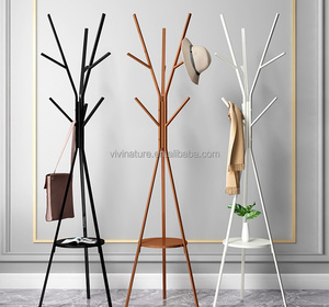 Porte-manteau et porte-chapeaux en métal sur pied avec 9 crochets pour la maison, le bureau, l'entrée et le bureau - Product Image 5