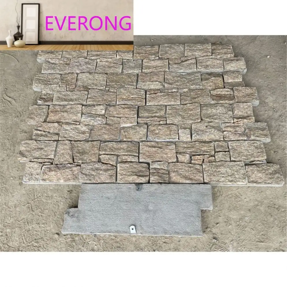 Exterior Wall Panels Veneer Stone Tiger Skin Yellow Stone Tiles Natural Culture Stone