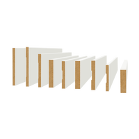 Plinthe de sol plate carrée en MDF blanc apprêté, écologique et résistante à l'humidité, pour intérieur moderne, tailles personnalisées