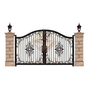 Puerta corrediza de <span class=keywords><strong>calle</strong></span> de puerta de hierro forjado de diseño moderno Puerta de valla principal de aluminio <span class=keywords><strong>para</strong></span> casa - Product Image 1