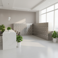 Casier de rangement multi-portes en acier inoxydable assemblé de haute qualité pour vestiaire de salle de sport, avec tringle à vêtements intégrée