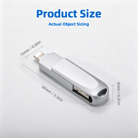 Memoria USB 3.0 2 en 1 con Doble Puerto USB-C y USB-A, Alta Velocidad de Lectura de 150 MB/s, 32 GB, Nueva, con Función de Compartir con un Clic, para Teléfono/Computadora