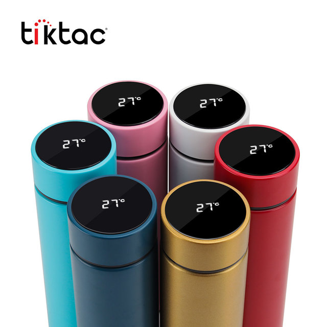 500ml Hot and Cold Sublimation Blanks Digital Smart Led Display Thermos Water Bottle Gift Set