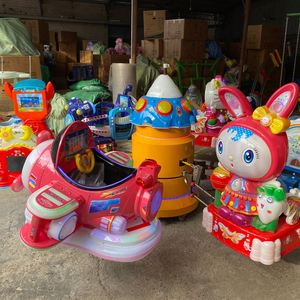 Outdoor Carousel Children's Riding Amusement Equipment 6-Person Rotating Non-Inflatable Aircraft Track Train Swing Machine - Product Image 1