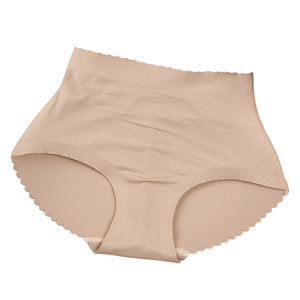 Braguitas de <span class=keywords><strong>Bikini</strong></span> con Efecto Levanta Glúteos para Mujer, Color Durazno, Sin Costuras, de Talle Medio, Acolchadas, Gruesas, de Punto, Antibacterianas, de Nailon - Product Image 5