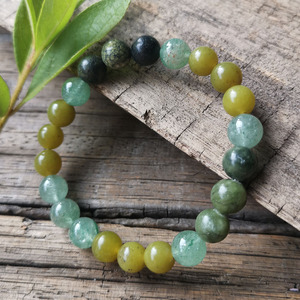 Perline in Quarzo Verde Fragola da 8mm, Ciondolo in Avventurina, Braccialetto di Preghiera Spirituale, Nuovi Inizi, Yoga, Collana per Meditazione - Product Image 3