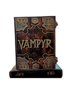 Vampyr Slayer Leather Grimoire Handmade Vintage Embossed Journal <b>Blank</b> Pages Gothic Spell <b>Book</b> Fantasy Witchcraft Notebook Gift - Product Image 1