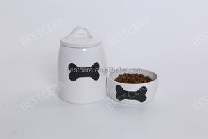 BESTCERA eco-friendly grande simpatico per animali domestici conservazione ermetica in ceramica per cani trattare i coperchi del barattolo all'ingrosso Custom contenitore per alimenti per cani - Product Image 5