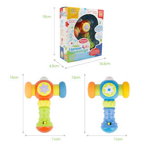 Brinquedos Educativos Sensoriais para Crianças de 6 Meses, Martelo Musical de Plástico Colorido e Seguro com Luz - Product Image 6
