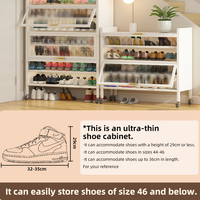 Meuble à chaussures en acier à grande capacité avec porte relevable pour couloirs d'escalier, salons, entrepôts – Étagère de rangement moderne et écologique