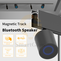 Film Plafon Stretch PVC Profil Aluminium Rel Tersembunyi Lampu Audio Plafon LED Track Lighting Speaker Musik 48V