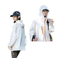 Chaqueta de Senderismo Unisex Impermeable para Verano, Protección Solar, Ligera, de Secado Rápido, con Protección UV, Tejido Transpirable, Corte Holgado