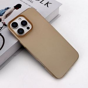Funda trasera dura mate de lujo para <span class=keywords><strong>iPhone</strong></span> 16 15 14 13 12 Pro Max Plus Mini carcasa transparente ultrafina de Color caramelo - Product Image 6