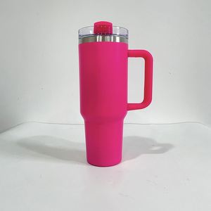 Gobelet isotherme rose clair de 40 oz, grande capacité, logo personnalisé, en gros - Product Image 2