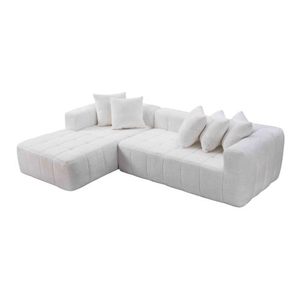 Canapé d'angle modulaire Oehome 107,9 pouces en forme de L avec pieds en bois, design moderne, rembourrage mousse et ressorts, assise profonde, aucun assemblage requis - Product Image 2