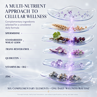 Extrait standardisé de germe de blé Spermidine liquide 5mg avec Trans-Resvératrol pour le renouvellement cellulaire et le soutien de la vitalité OEM