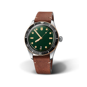 Montre automatique de plongée en acier inoxydable avec couronne à visser de luxe - Product Image 5