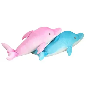 OEMカスタムロゴカスタマイズサイズオーシャンシーアニマルブルー/ピンク/ホワイトカラフルなイルカのおもちゃ
