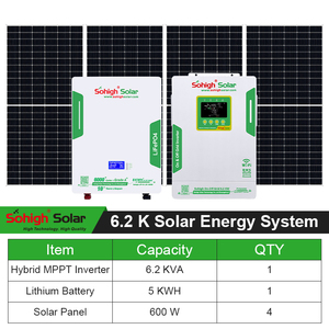 Complete Home Hybrid <b>Solar</b> System <b>Kit</b> 1KW 3KW 6KW 12KW 16KW 25KW Energy Storage MPPT Lithium Battery Pure Sine 1-78KVA Hybrid So - Product Image 5