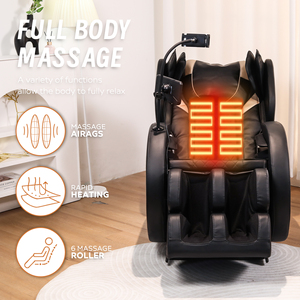 Sleep Aid 3D Shiatsu Chair Zero Gravity Heated Recliner With <b>Timer</b> Auto Shut-Off for Bedtime Relaxation E1 Cha - Product Image 4