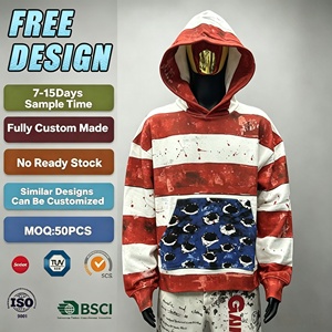 Maßgefertigter Herren Strick-Pullover Hoodie mit Vintage French Terry Stoff, Oversized-Passform und Distressed-Design - Product Image 1