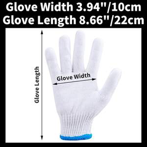 Guantes de Seguridad de Alta Calidad y Buen Precio, Marca <span class=keywords><strong>Ekai</strong></span>, 10 Calibres, Blancos Naturales, para Uso General en la Construcción, Lisos, Antipolvo - Product Image 5