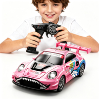 WGNRC 64001 Voiture RC miniature à échelle 1/64 entièrement proportionnelle, voiture de course RC miniature de bureau, voiture RC miniature de poche, voiture RC miniature de sport