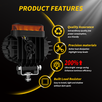 DXZ 55C-FS-T3 Luz de Advertencia LED de Alta Luminosidad 18W 6500 Lúmenes Multimodo Estroboscópica y de Inundación 9-36V 5.5 Pulgadas para Montacargas y Vehículos Todoterreno