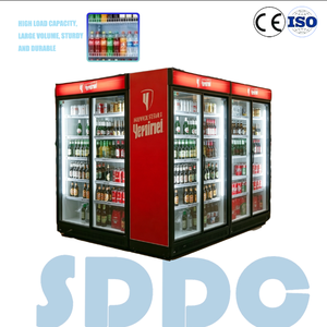 Congélateurs commerciaux à refroidissement stable, vitrines réfrigérées spacieuses avec porte vitrée pour hôtels, bars et présentation de boissons - Product Image 1