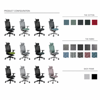 Nouvelle conception de chaises de bureau ergonomiques à dossier haut, chaise pivotante en maille moderne pour le bureau à domicile et le commerce