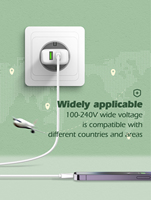 Chargeur USB LDNIO A2221 Prise EU US 12W QC3.0 Double USB Chargeurs de Téléphone Mobile Charge Rapide Chargeur Mural Certification CE OEM Personnalisé