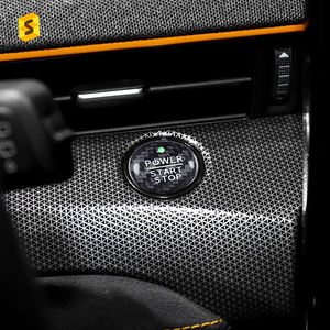 Cubierta de Botón de Encendido/Apagado de Fibra de Carbono 3K para Automóvil Shasha, Accesorios Interiores de Decoración para <span class=keywords><strong>Ford</strong></span> <span class=keywords><strong>Mustang</strong></span> <span class=keywords><strong>Mach</strong></span> <span class=keywords><strong>E</strong></span> - Product Image 3