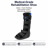 Attelle de marche gonflable unisexe pour fracture, classe I, avec semelle intérieure respirante en velours et rembourrage en mousse, fermeture auto-agrippante, en EVA